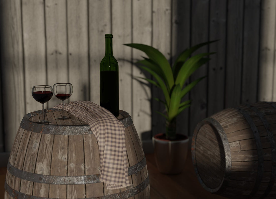 Regalos para amantes del vino: botella con lazo lista para regalar