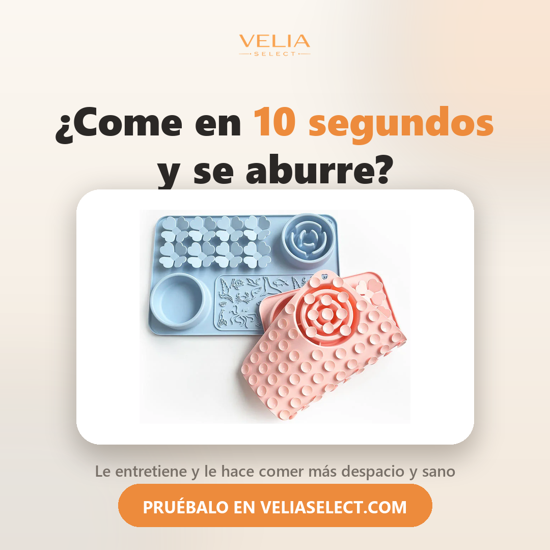 Evita que tu perro coma en 10 segundos - comedero lento Velia Select